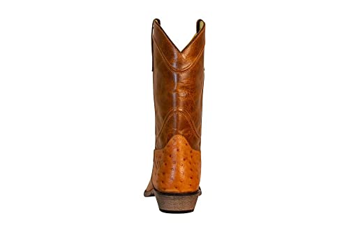 TuffRider Men's Norris Wide Round Toe Western Boot- Tan-With Free Assorted Striped Socks4