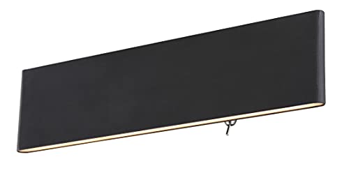 Globo Wandleuchte Aluminium schwarz Acryl opal weiß leuchtet auf- und abwärts Schalter 41751-12B