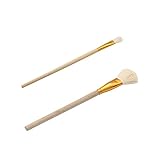 Gilding Brush, Goat Hair Brush, Leaf Sweeper, Paint Brush for Edible Gold Leaf, Gold Flakes, Gold Leaf Sheets (Type2 + Type7 ）