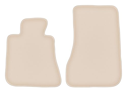 Tapis de voiture beige avant en velours pour BMW 5 E28 berline 1980-1990