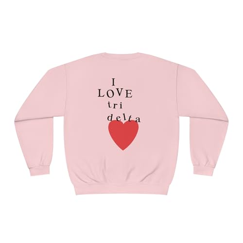 I Love Delta Delta Delta Crewneck Sweatshirt | Trendy Custom Tri Delta Sorority Sweatshirt | Custom Big Little Gift