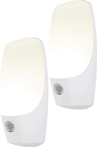 Energizer Luces LED de noche automáticas, enchufable, blanco suave, detección de luz, encendido al anochecer, apagado al amanecer, eficiencia