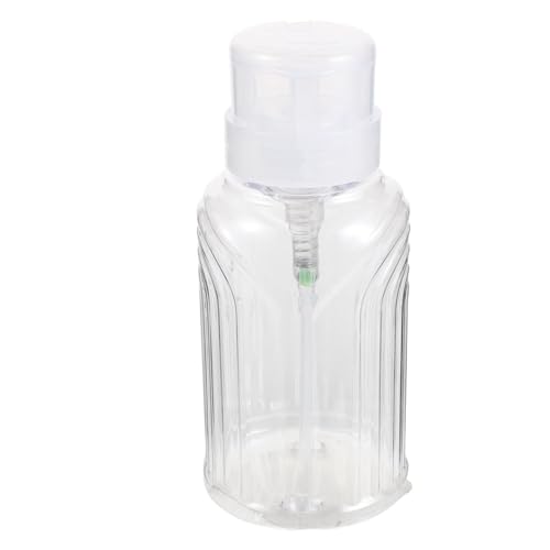 Veemoon Botellas Dispensadoras para Manicura 6 Unidades Pet Transparentes 200 Ml Bomba Quitaesmalte Antidesbordamiento para Salón y Uso Doméstico