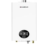 CAMPLUX Climitech 4 - Calentador de agua a gas (12 litros, 24 kW, gas natural (metano), 20 mbar, impermeable y termostático, 220-240 V, GX318NG