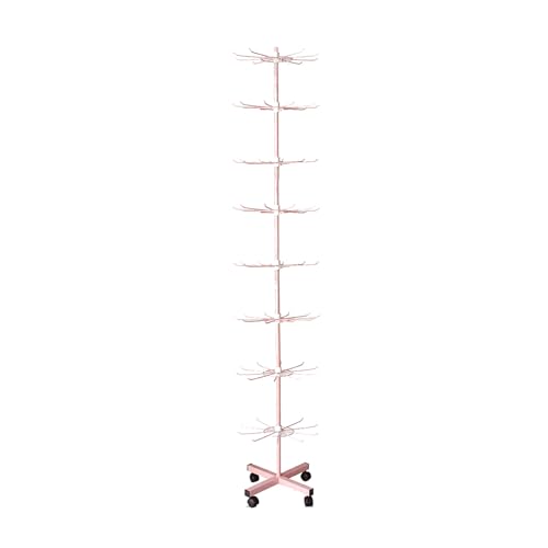 LWZQRVCT Display Rack,Movable Shop Spinner Rack With Hooks,Supermarkets Commercial Clothing Store Retail Organizer For Scarves Socks Gloves,Movable Shopr Rack With Hooks(8 tiers)