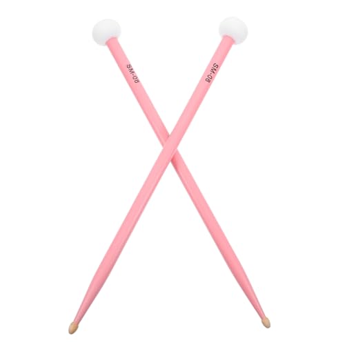 BESPORTBLE 1Par Baquetas de Cabeza Doble de Fieltro para Set de Tambores Tímpani Agarre Cómodo Duraderas para Instrumentos de Percusión miniatura 1