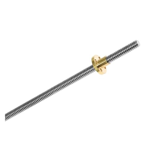 Metal Ball Screw nut T8 Lead Screw Trapezoidal Rod Lead CNC 3D Printer 12mm Length 100mm-400mm with Copper Nut(150mm)