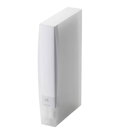 ELECOM Non-Woven Fabric Media File and Clear Case for CD and DVD 48 Disks Storing/Clear/CCD-FS48CR