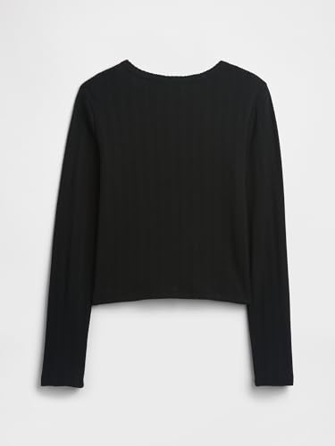Image of Gap Girls' Long Sleeve Ribbed Tee