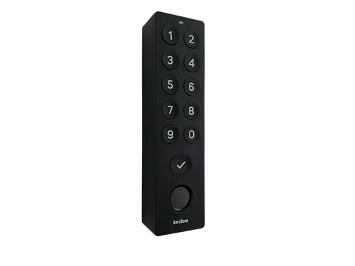 tedee Keypad PRO, Abre la Puerta con la Huella Digital o con un código de Forma rápida y cómoda, hasta 100 PIN y 100 huellas dactilares, Accesorio ted...