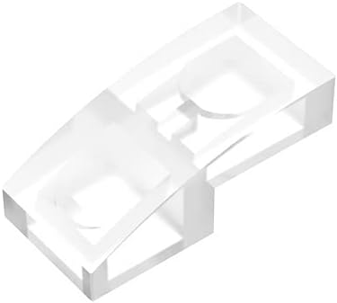 Classic Building Slope Curvo 2x1x23, 200 piezas totalmente transparente pendiente curvada a granel, compatible con piezas y piezas Lego 11477 (color