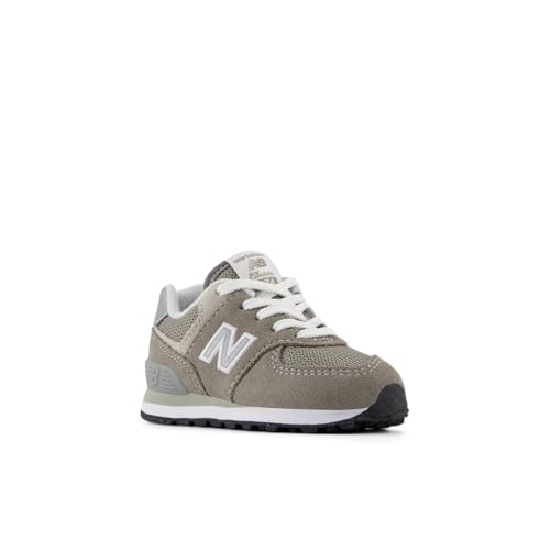 Image of New Balance Kid's 574 V1 Lace-Up Sneaker, Grey /White, 7.5 M Toddler