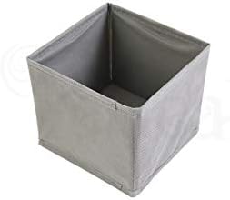 Periea UK Drawer Organiser Divider Foldable Bedroom Dresser Drawer Storage Boxes  Individual Organizers or Packs (Grey, 2 Large Boxes)