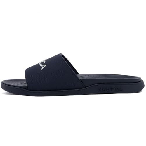 Image of Nautica Men's Athletic Cushioned Casual Slip On Shower Pool Beach Slide Sandals