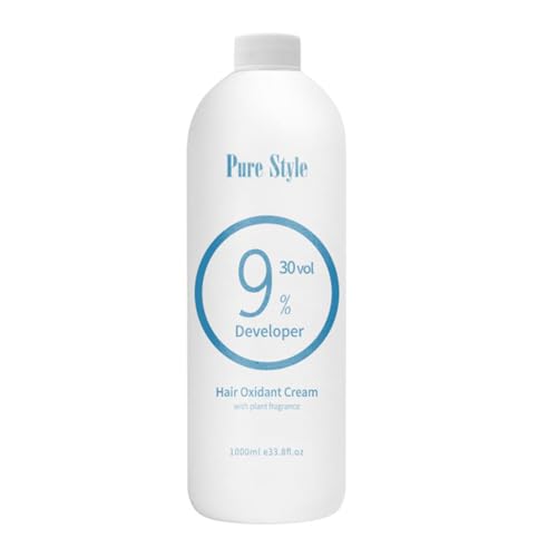 PureStyle 30 volume 1000ml Professional Hair Developer Cream, Hair Color Dye Developer 30 vol, for Hair Bleach (9% 30vol 1000ml)