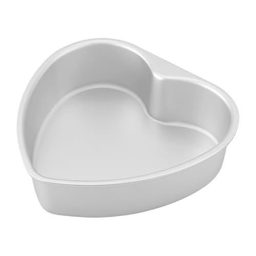 Stampo per dolci a forma di cuore, pirofila versatile per dessert, 15x16x5 cm, stampo per dolci a formā di cuore, teglia per dolcī in alluminio a forma di amore, rivestimento antiaderente, per muffin