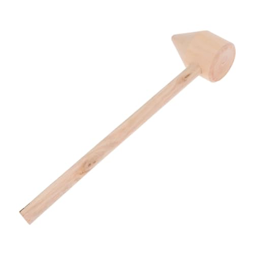Milisten Wooden Toy Hammers 5pcs Mini Mallets Square Handles for Boys and Girls' Hand Development