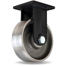 Heavy Duty High Temperature Rigid Caster with 12" x 4" Wheel (R-MDK-124HFSB)