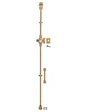 THIRARD - Verrou à bouton Mirage 6 pour porte d'entrée, cylindre 45mm, tringle 3 pts en acier, droit, 3 clés, epoxy bronze