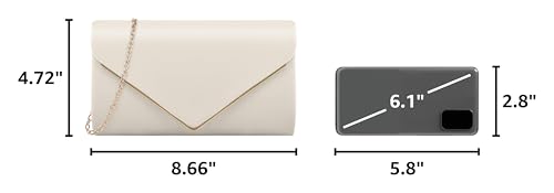 Image of TINDTOP Clutch Purses for Women, PU Leather Formal Evening Bags Shoulder Party Handbags Wedding Cocktail Prom Clutches