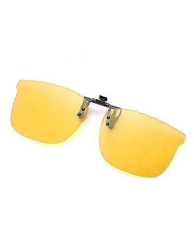 LUFF Polarized Night Vision Glasses for Men/Women,HD Anti-Glare Flip up Sunglasses Clips for Outdoor/Driving UV400