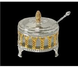 Plated Honey Dish Silver & Gold