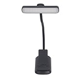 Spacnana 24 Wiederaufladbare LED-Buchleuchte, Horizontales Kopfdesign mit 3 Farbmodi und Stufenloser Dimmung, 360-Grad-flexibler Schwanenhals, Augenschonende -on-Lampe Zum Lesen Im Bett