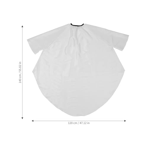Capa para barbería con mangas para adultos blanco miniatura 2