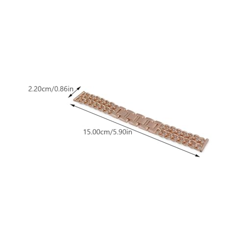 Metal Watchband for Watch Watch Chic Double Row Design Lightweight Replacement Strap for Stylish Everyday Wear3