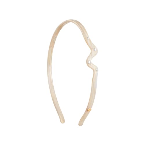 Evita Peroni Headbands For Women Thin Hairband With Pearl Fashionable Womem Headband Acetate Material Flowing Rhythmic Headband cover