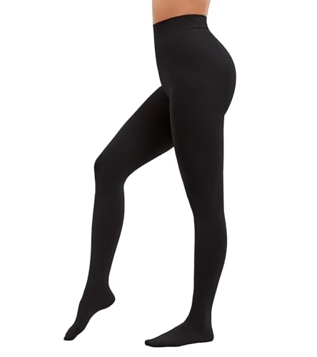 Image of Women's Opaque High Waist Basic Tight Pantyhose Soft Solid Color Control Top Tights