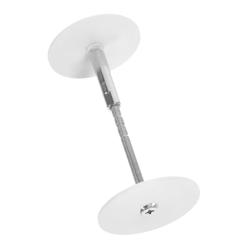 Cabilock Tapa Redonda para Cerradura de Puerta Decorativa de Acero Inoxidable Tornillos Relleno para Pestillo Compatible con Puertas de Seguridad y Madera Acabado Blanco