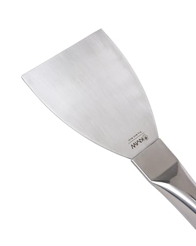 Image of KMW Stainless Steel Scraper Chopper with Sturdy Pipe Handle I Pastry Scraper Cutter Kitchen Cuisine I 4 inch Blade - Premium Stainless Steel for Efficient Kitchen Performance