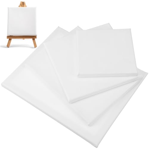 VILLCASE Canvas Boards for Painting, 12pcs Painting Panels Oil Painting Canvas Artists Canvas Panels Blank Drawing Panels Sketchpads Painting Canvas for Oil Acrylic Paint