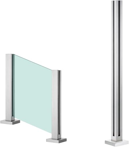 Poteau de garde-corps en verre d'angle 85cm en acier inoxydable pour balcon