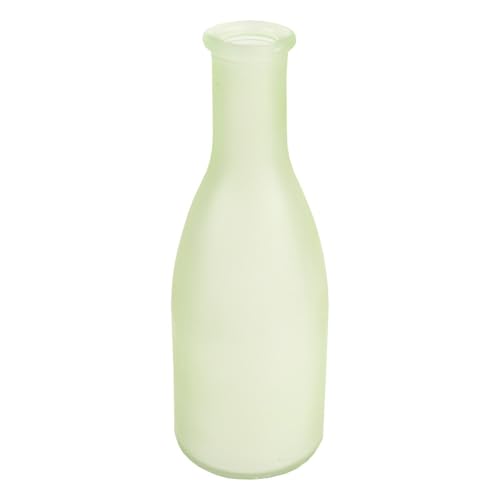 Ideen mit Herz Vaso decorativo a molla per fiori secchi o erba, fai da te, vintage, shabby chic, stile country, diametro 6 cm, altezza 18 cm, verde traslucido.