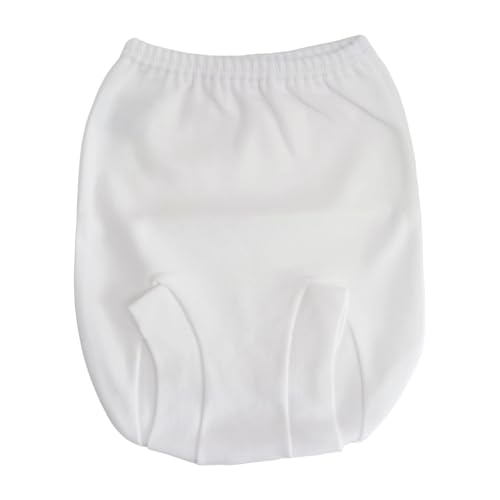 BABIDU Ranita Bebé Cubrepañal Algodón Blanco Suave con Goma en Cintura y Piernas, Ropa Interior Infantil para Recién Nacido y Bebé