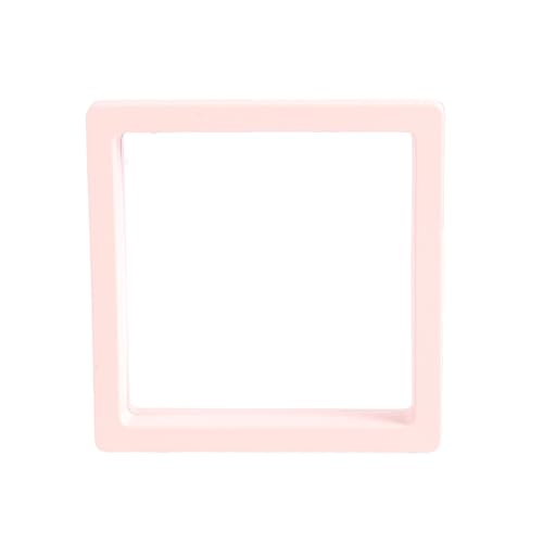 NASSIA ルースケース ジュエリー収納 5個セット ディスプレイケース アクセサリー 透明 標本 収納ケース (ピンク, 7*7*2cm)