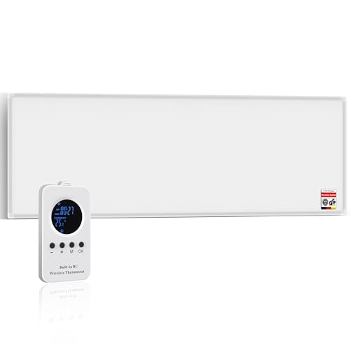 Byekalt Chauffage infrarouge mural 300 W avec thermostat – TÜV certifié