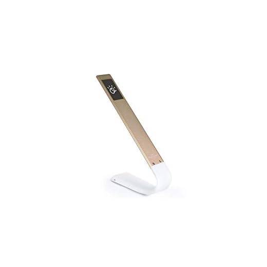 Ocushield Oculamp Eye Safe Anti Blue Light Desk Lamp, Portable with Touchpad, Dimmable with 3x Color Settings, USB Charging with 20 Hours of Light (Gold)