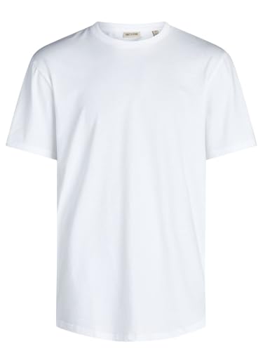 Only & Sons Tshirt Herren Regular Fit ONSJEFF LONGY 5er Set Pack lang geschnitten Rundhals Kurzarm Sommer Tee Shirt Basic, Größe:XL, Farbe:Bright White (22039223) 4