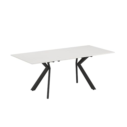 Vicco Esstisch Trill, ausziehbarer Esszimmertisch, Weiß/Schwarz, 140 x 90 cm ausziehbar Vicco Esstisch Trill, ausziehbarer Esszimmertisch, Weiß/Schwarz, 140 x 90 cm ausziehbar