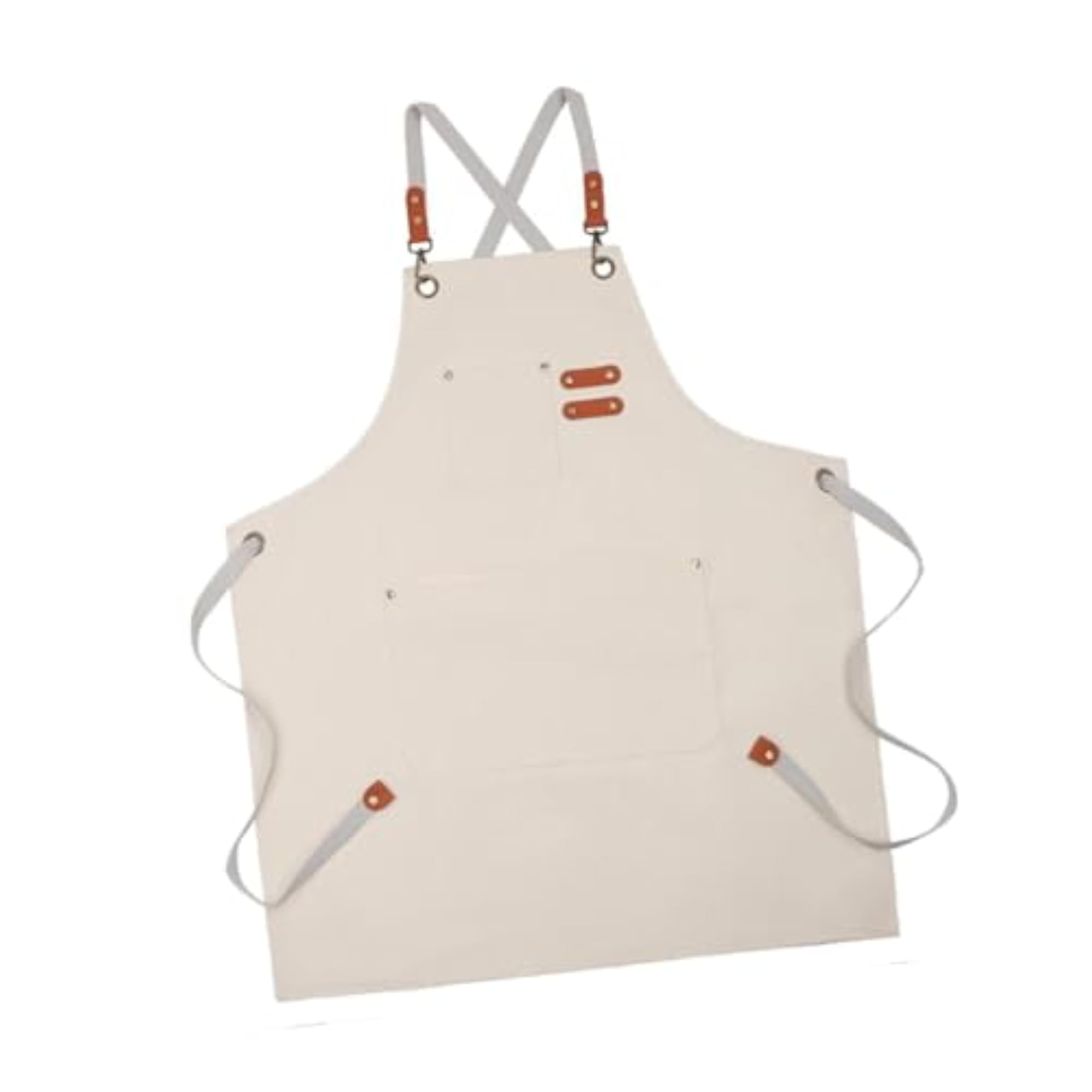 Canvas Apron, Adjustable Strap Work Apron, Beige