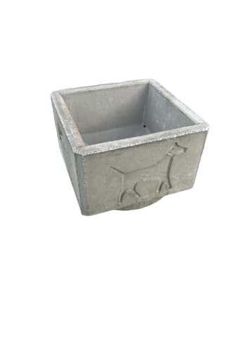 Genérico Comedero de Hormigón para Perros y Gatos, Resistente a Mascotas Mordedoras, 27x27 cm (Ancho) x 17 cm (Alto), 13 Kg