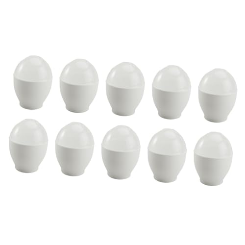 NAMOARLY 10Pcs Egg Poaching Cups Microwave Egg Cooker Food Grade Egg Holders for Stylish Breakfast Versatile for Home Restaurant Use Design