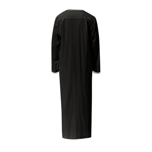 Muslim Men Long Sleeve Thobe Middle East Saudi Arab Kaftan Islamic Abaya Dress Dubai Robes Ramadan Ethnic Clothes3
