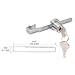CRL Chrome Sliding Glass Door Lock - Keyed Alike