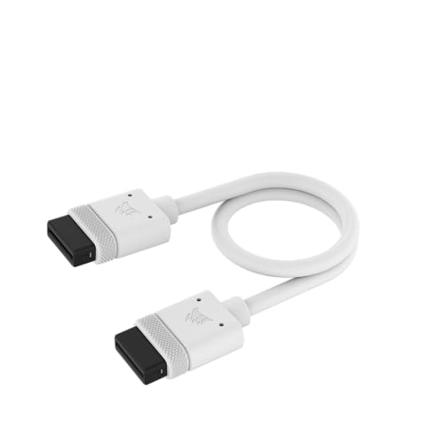 Corsair iCUE LINK Cables - 2x 200mm Straight - White, 7.874 inches (length), 5mm (diameter) - Image 2