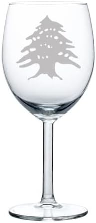 MIP Brand Copa de vino Árbol de cedro Líbano Líbano (10 oz)