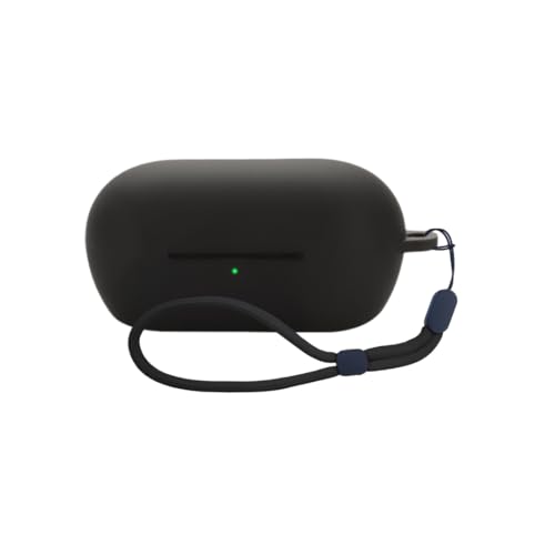 Image of WELCROS Soft Silicone Case Cover for Sony WF-C710N | C710NSA with Lanyard (Black)